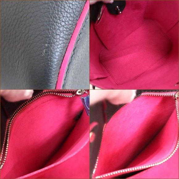 Louis Vuitton Lock Me Bucket Grain Calf Noir Black Pink Shoulder Bag - Picture 8 of 8